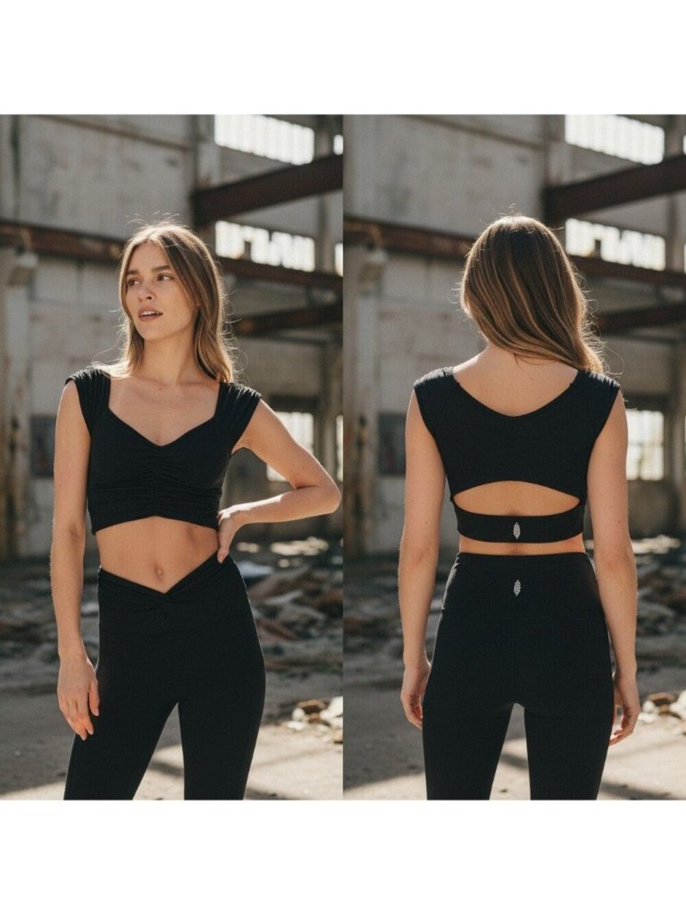 FREE PEOPLE FP MOVEMENT Women's Sz S Breathe Deeper Crop Tank Top